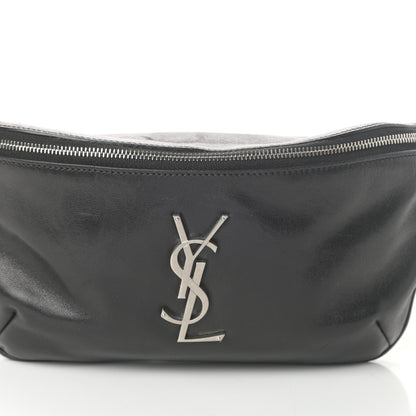 Saint Laurent Calfskin Monogram Belt Bag Black 7 of 9