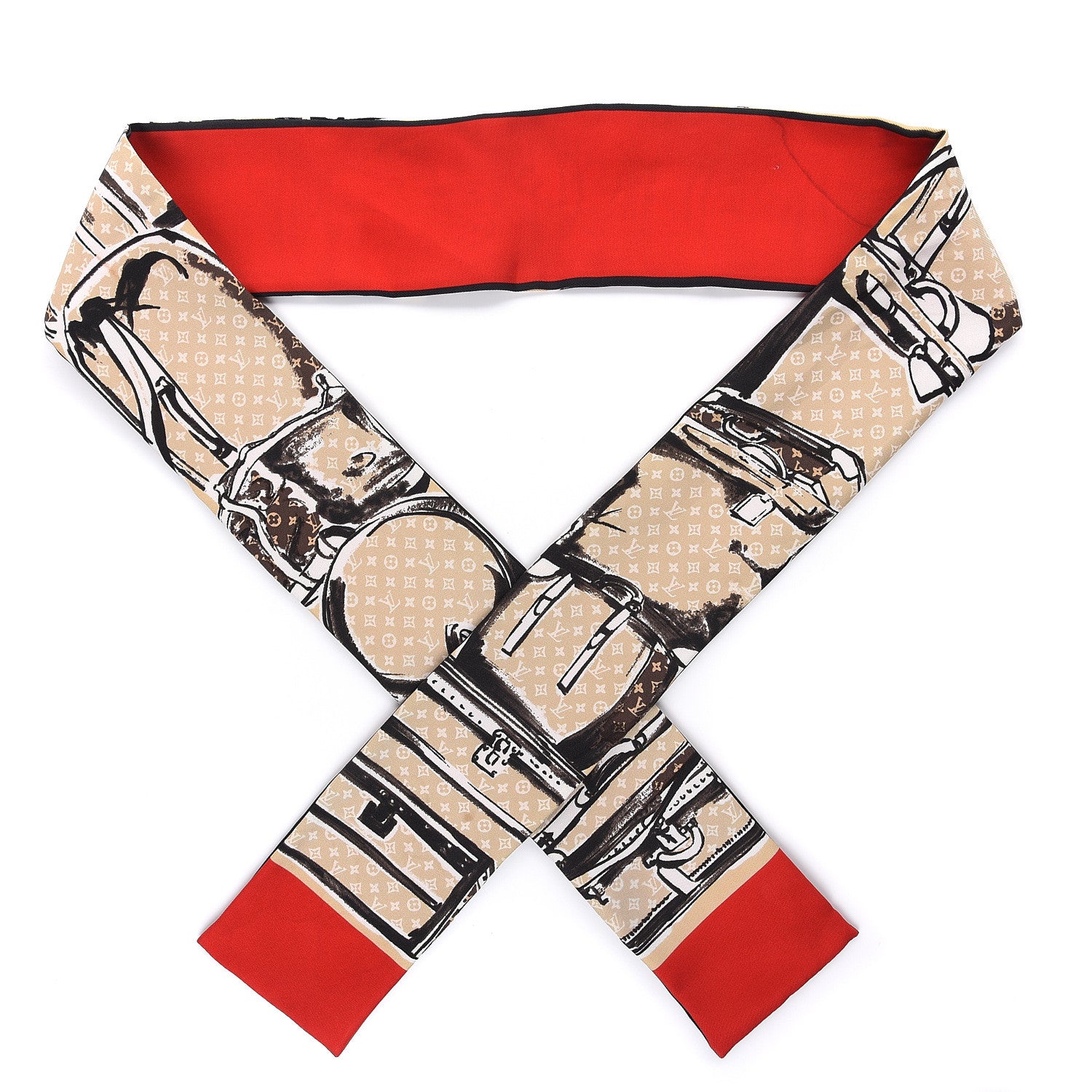 Louis Vuitton Silk Monogram Trunks Bandeau Brown 1 of 7