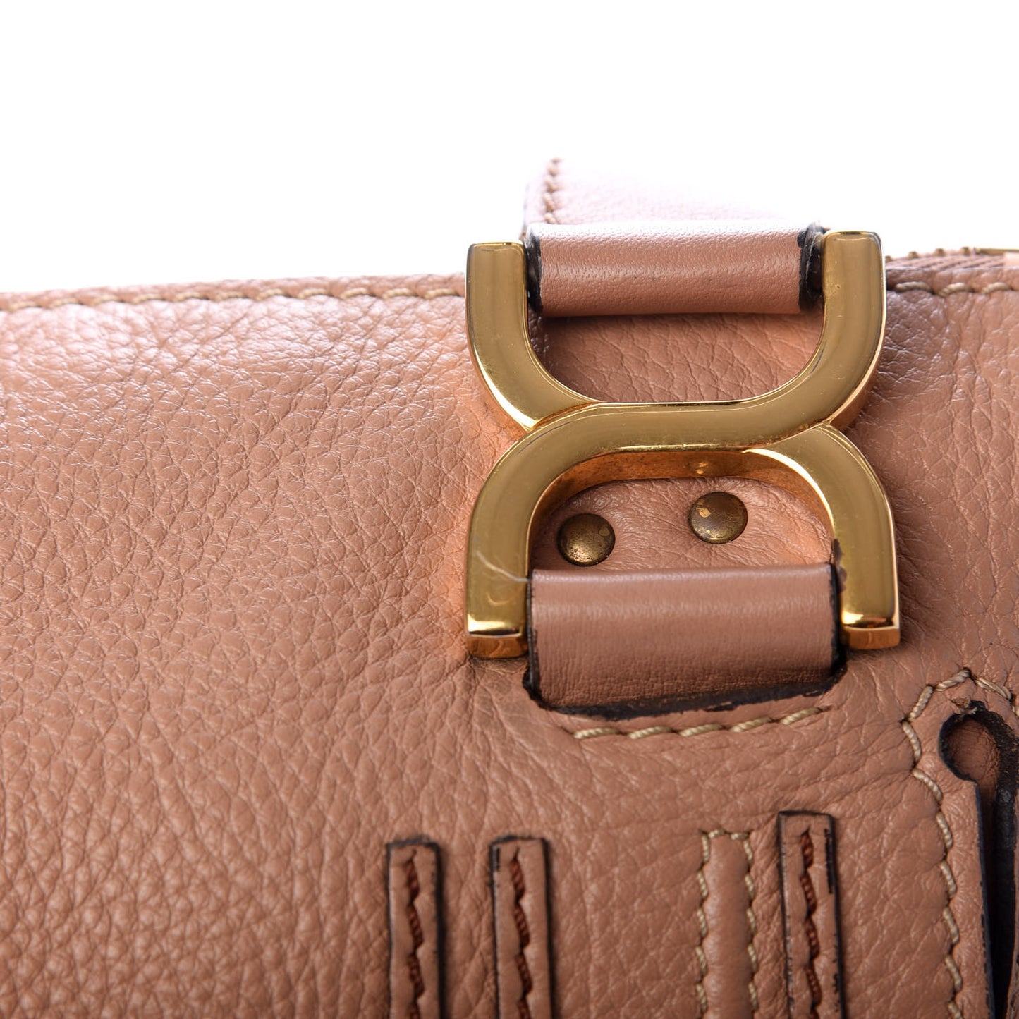 Calfskin Medium Marcie Satchel Nude