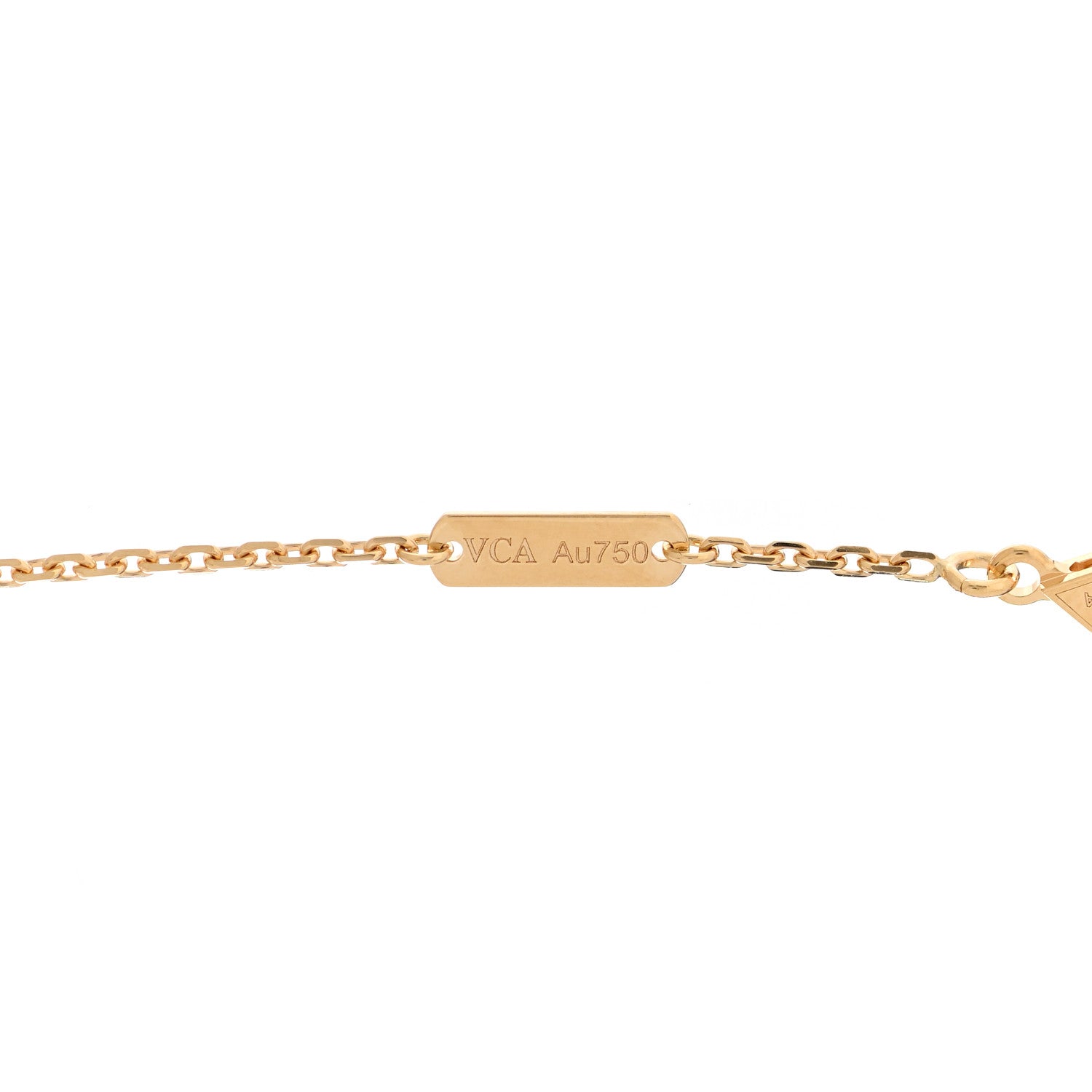 Van Cleef & Arpels 18K Yellow Gold Carnelian Vintage Alhambra Pendant Necklace 5 of 7