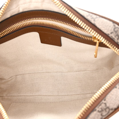 Gucci GG Supreme Monogram Azalea Calfskin Fake/Not Small Retro Interlocking G Belt Bag 90 36 Beige Ebony Brown Sugar 5 of 11