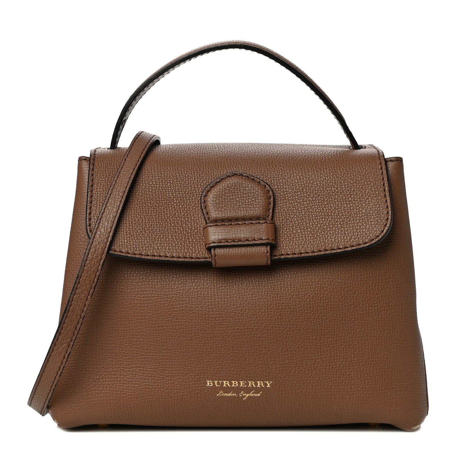 Burberry Derby Calfskin House Check Small Camberley Dark Sand 1 of 10
