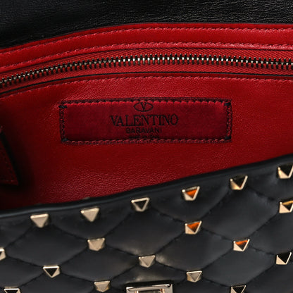 Valentino Garavani Lambskin Rockstud Spike Wallet on Chain Black 6 of 10