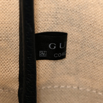 Gucci GG Supreme Monogram Textured Dollar Calfskin Web Small Ophidia Tote Beige Blue 7 of 11