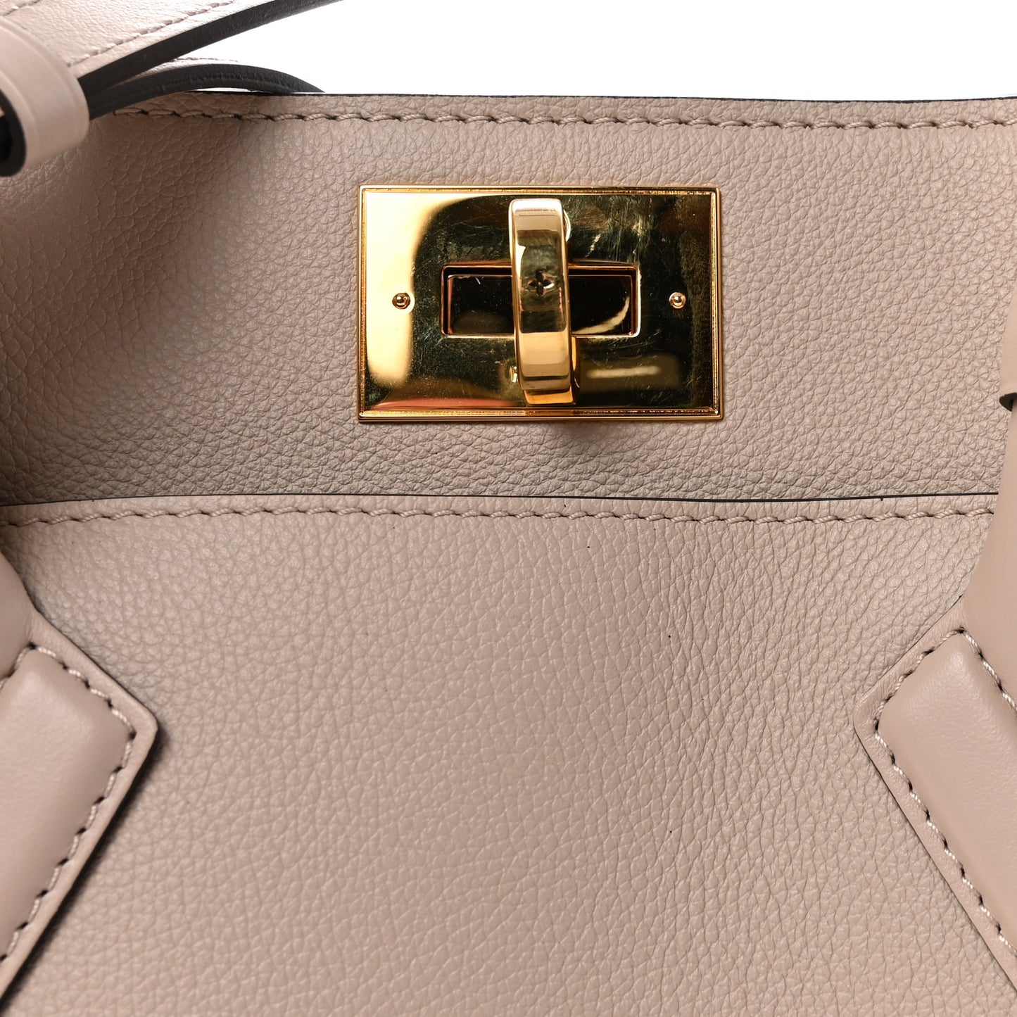 Calfskin Monogram On My Side MM Greige