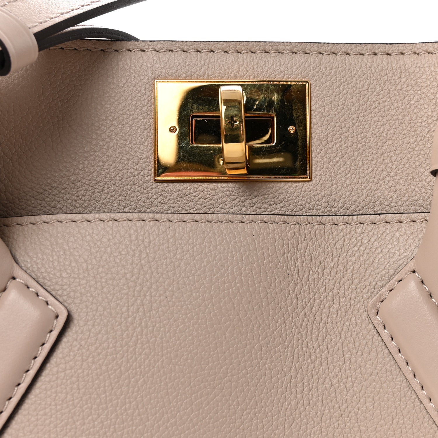 Louis Vuitton Calfskin Monogram On My Side MM Greige 7 of 9
