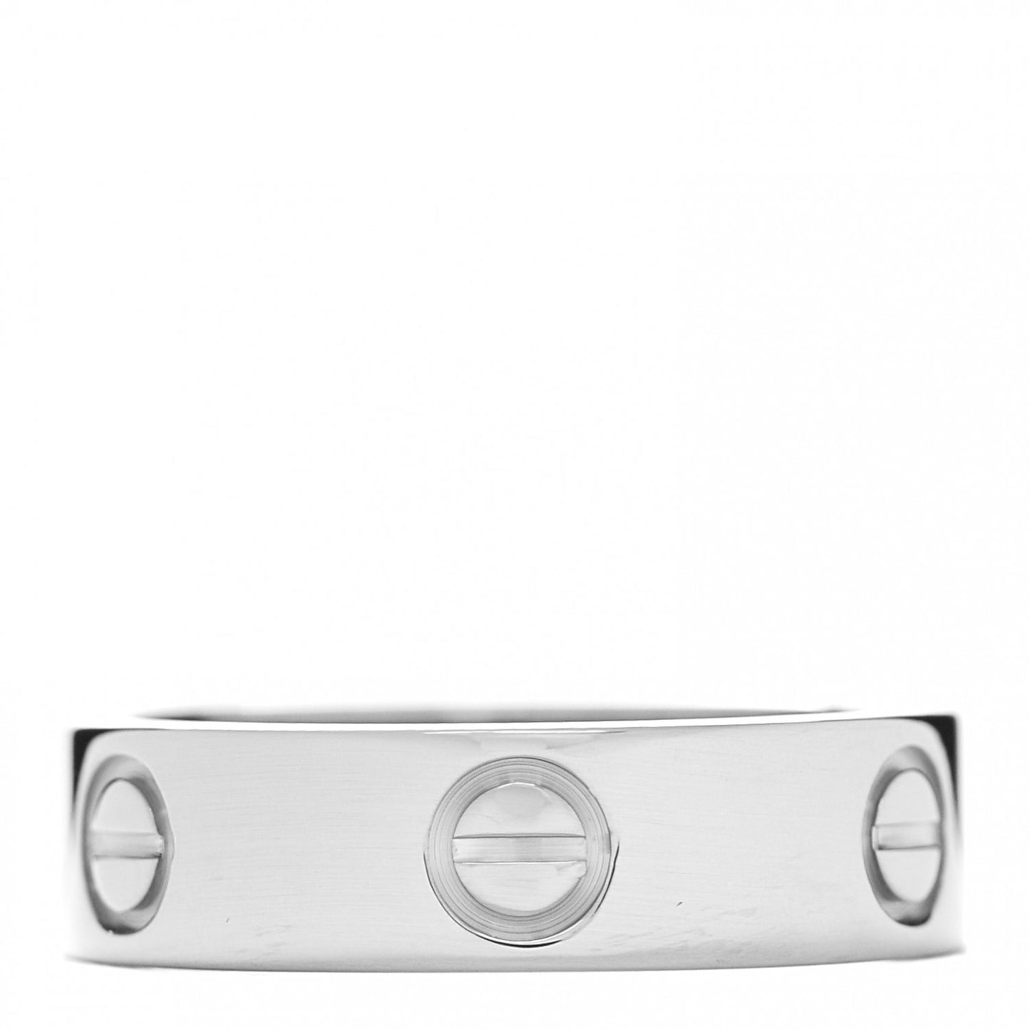 18K White Gold 5.5mm LOVE Ring 54 6.75