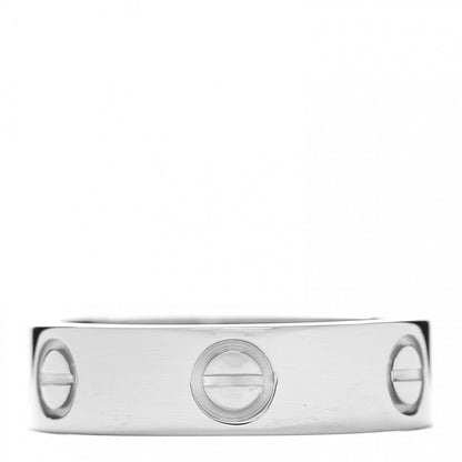 Cartier 18K White Gold 5.5mm LOVE Ring 54 6.75 3 of 4