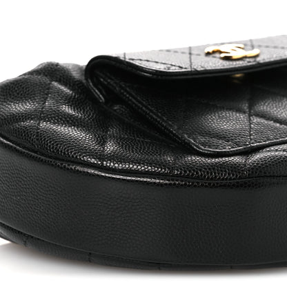 Chanel Caviar Quilted Polly Pocket Pouch Hobo Black 9 of 12