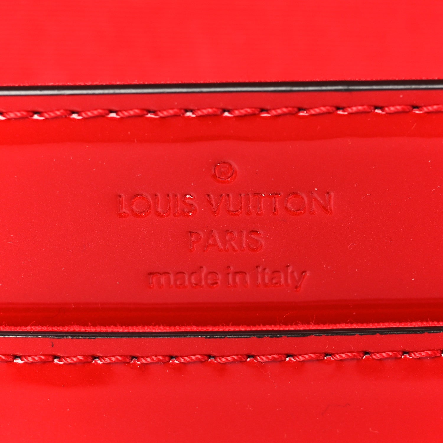 Louis Vuitton Patent Louise Clutch Cherry 6 of 7