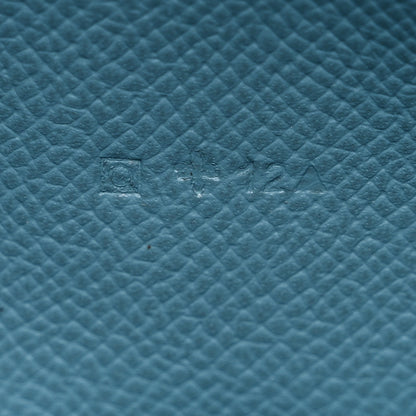Hermes Epsom Bearn Gusset Wallet Blue Jean 7 of 9