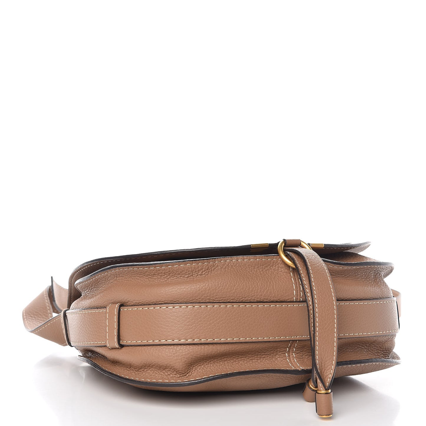 Calfskin Medium Marcie Round Crossbody Bag Nut