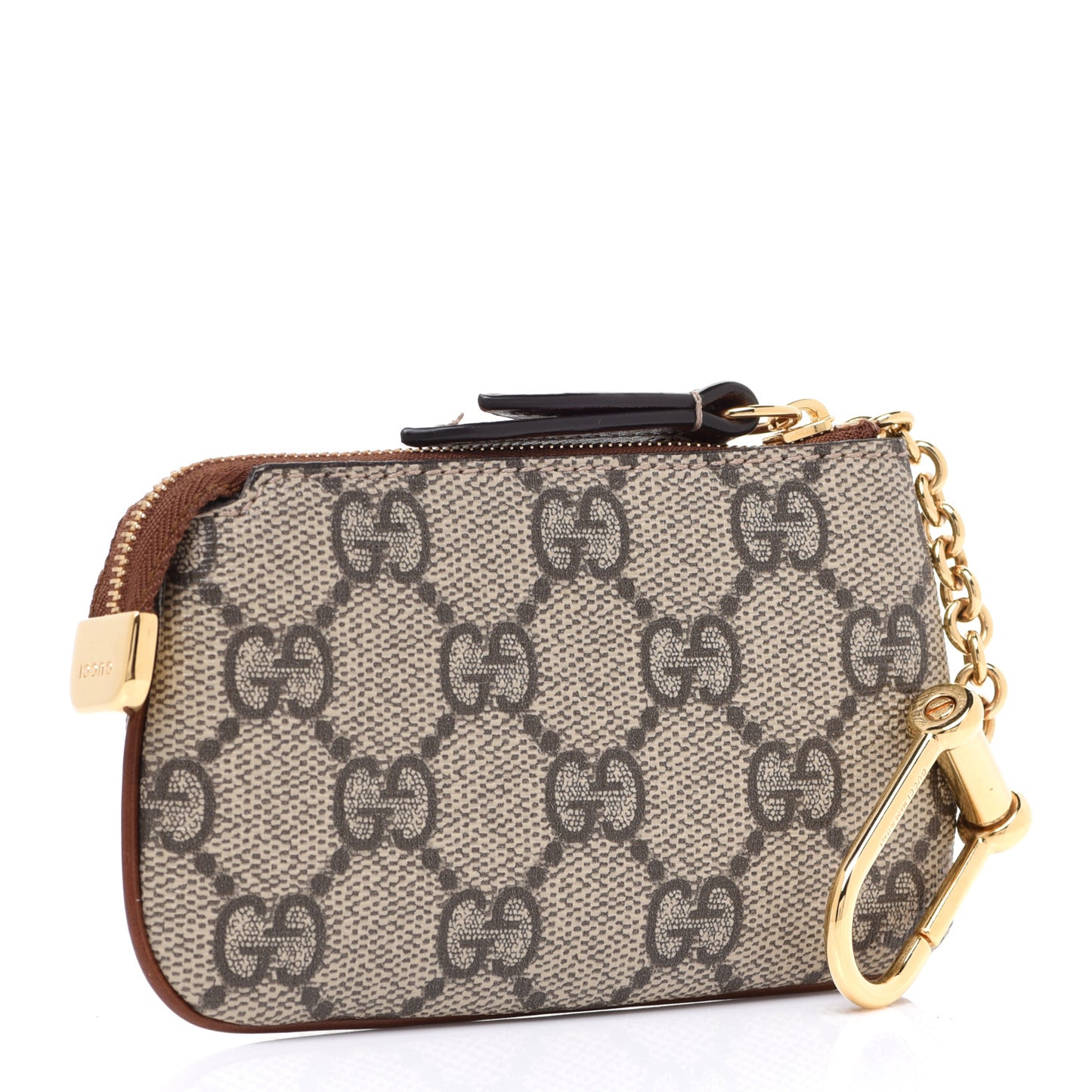 GG Supreme Monogram Key Case Brown