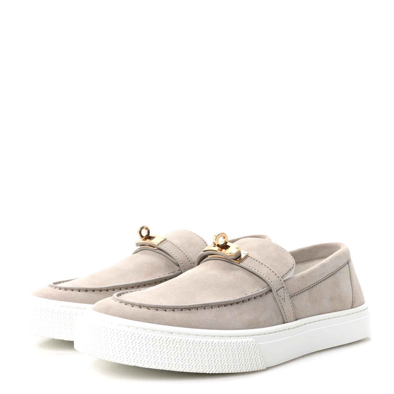 Hermes Suede Goatskin Game Slip On Sneakers 38 Beige Esquisse 4 of 10