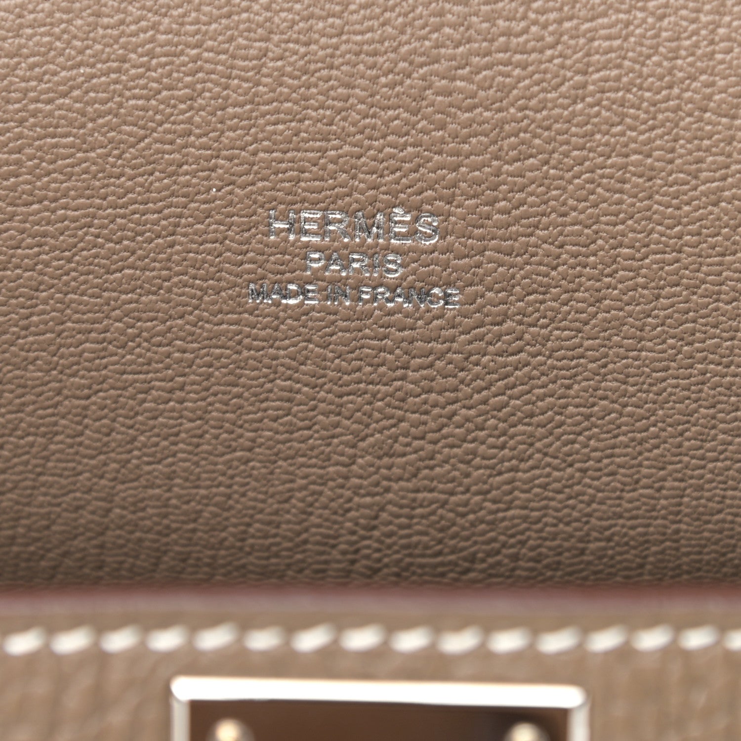 Hermes Taurillon Clemence Jypsiere 28 Etoupe 6 of 9