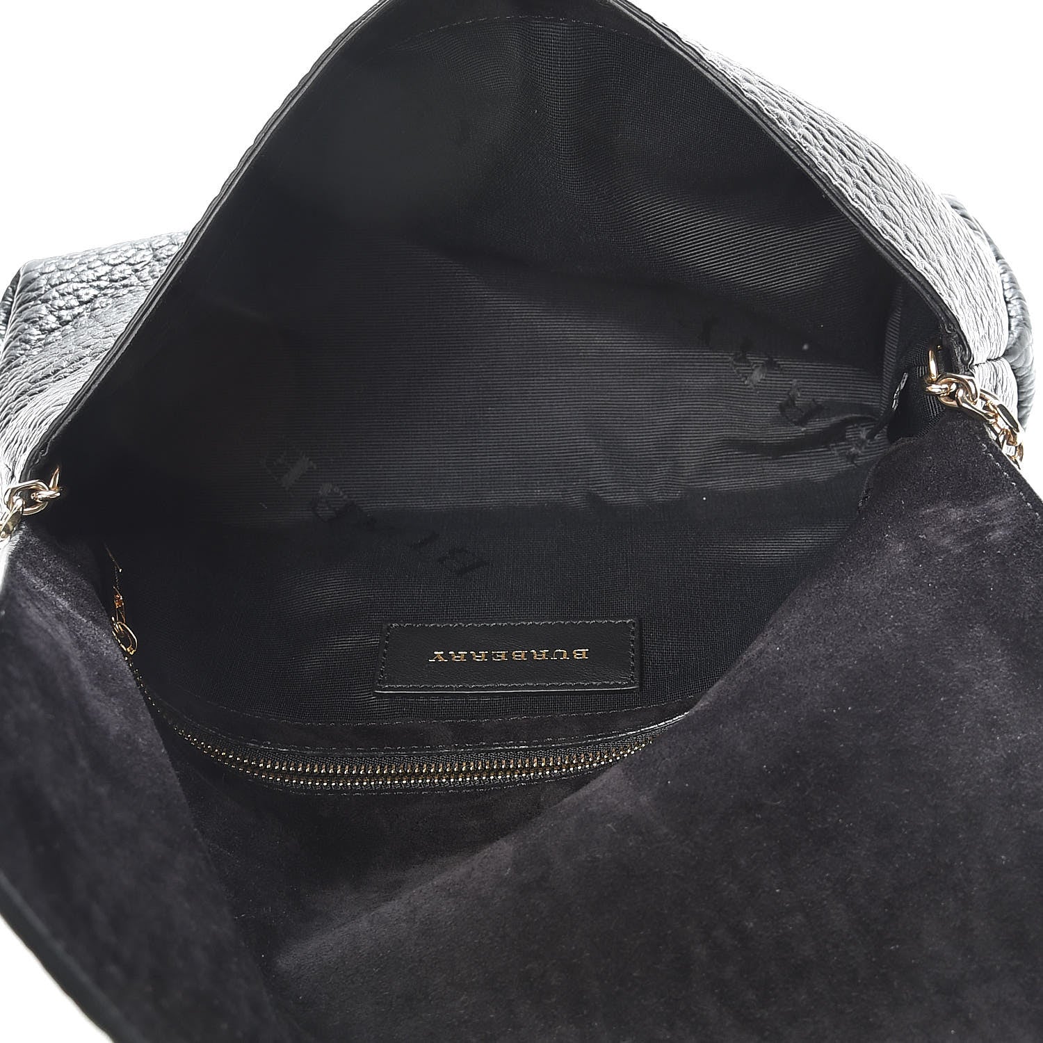 Burberry Signature Grain Medium Mildenhall Crossbody Bag Black 5 of 11