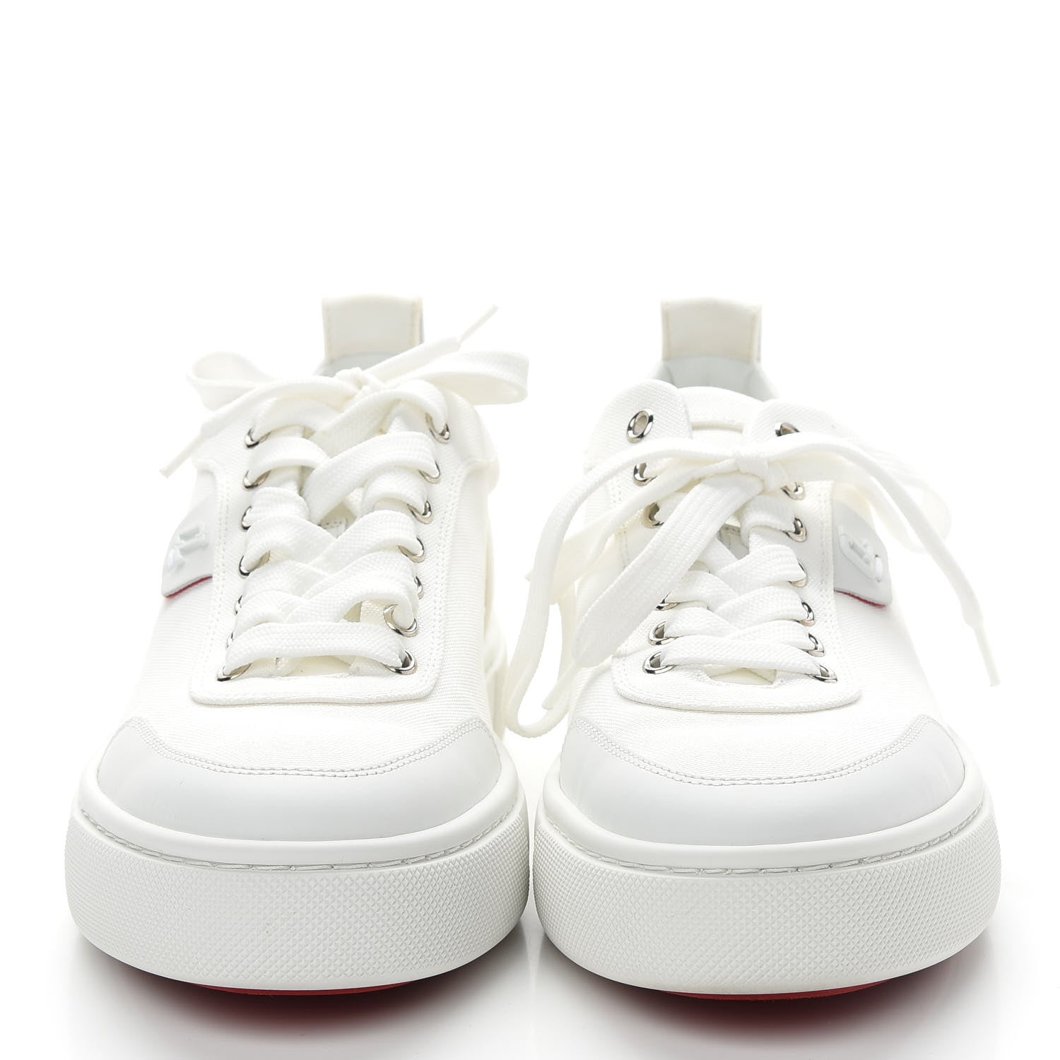 Christian Louboutin Toile Calfskin Simplerui Flat Sneakers 39.5 White 7 of 7