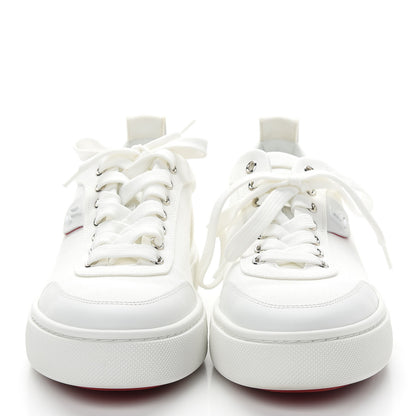 Christian Louboutin Toile Calfskin Simplerui Flat Sneakers 39.5 White 7 of 7