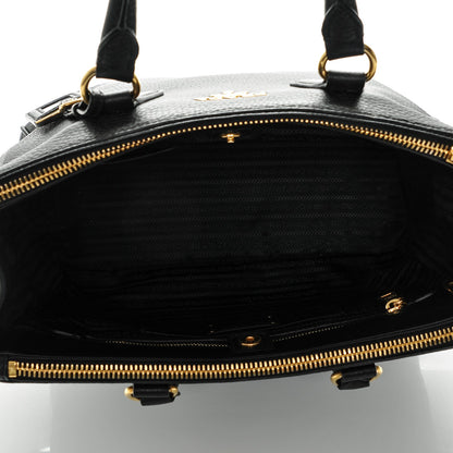 Prada Vitello Daino Large Double Zip Tote Nero Black 5 of 7