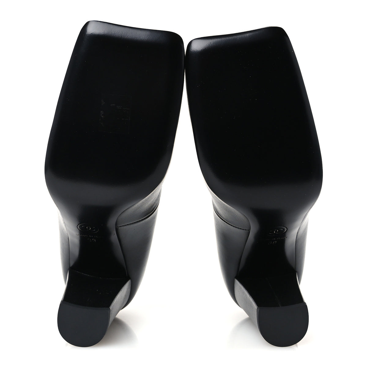 Chanel Lambskin Turnlock CC Pumps 39 Black Ivory 6 of 10