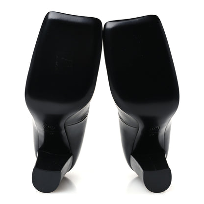 Chanel Lambskin Turnlock CC Pumps 39 Black Ivory 6 of 10