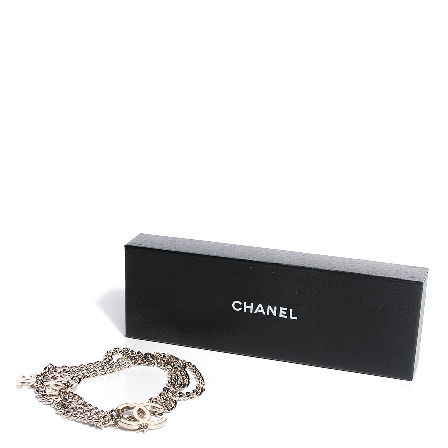 Chanel Enamel CC Ceinture Fantai Adjustable Belt Beige Silver 4 of 4
