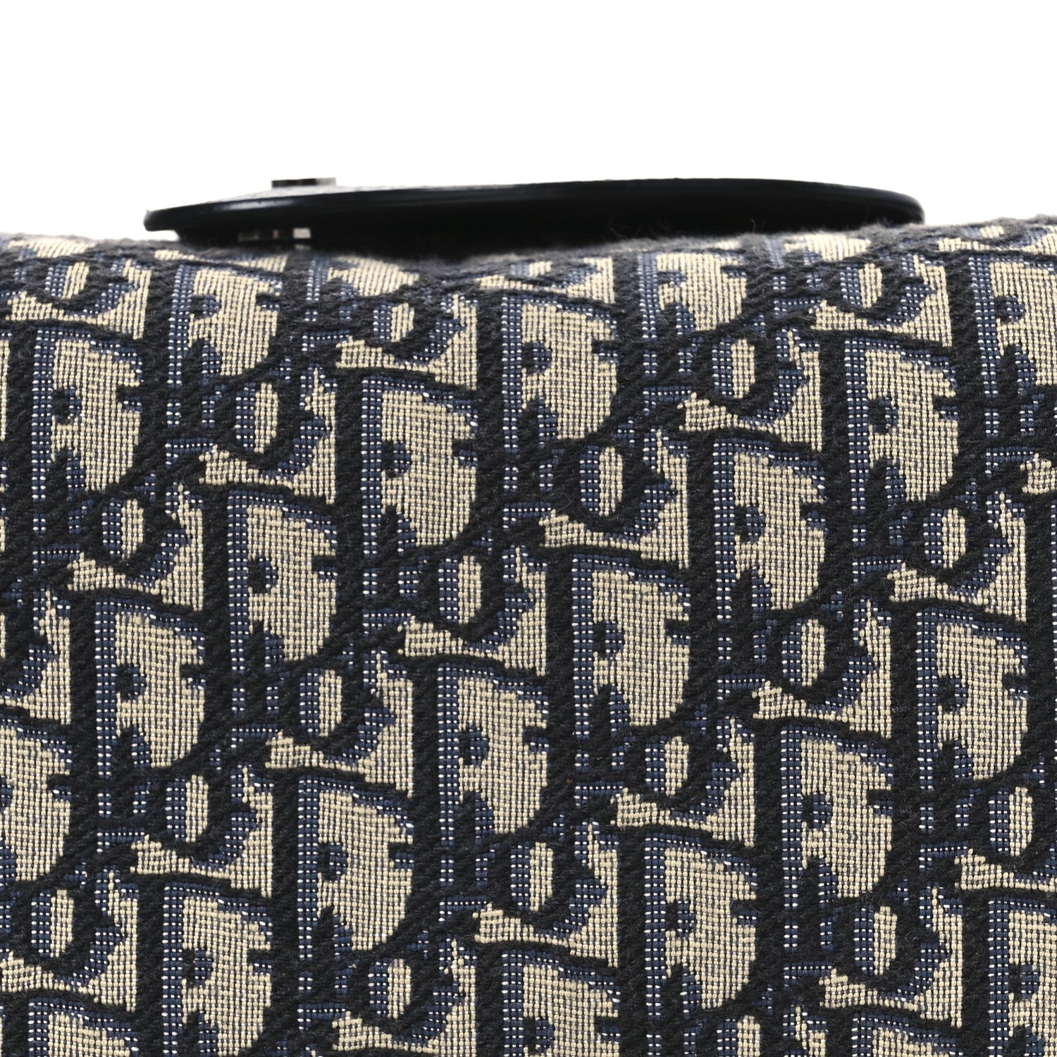 Christian Dior Oblique Jacquard Grained Calfskin Lingot Toiletry Case Blue Black 8 of 11