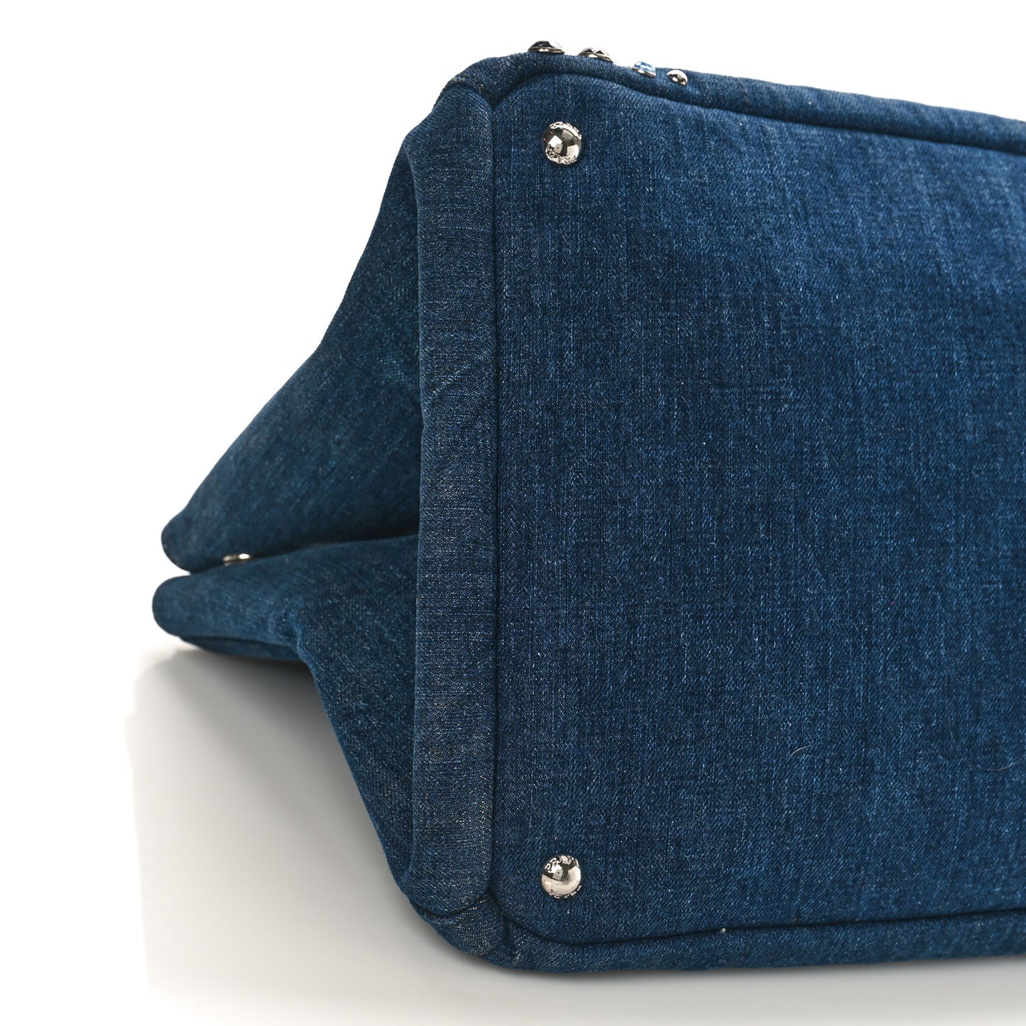 Canapa Denim Crystal Studded Tote Avio