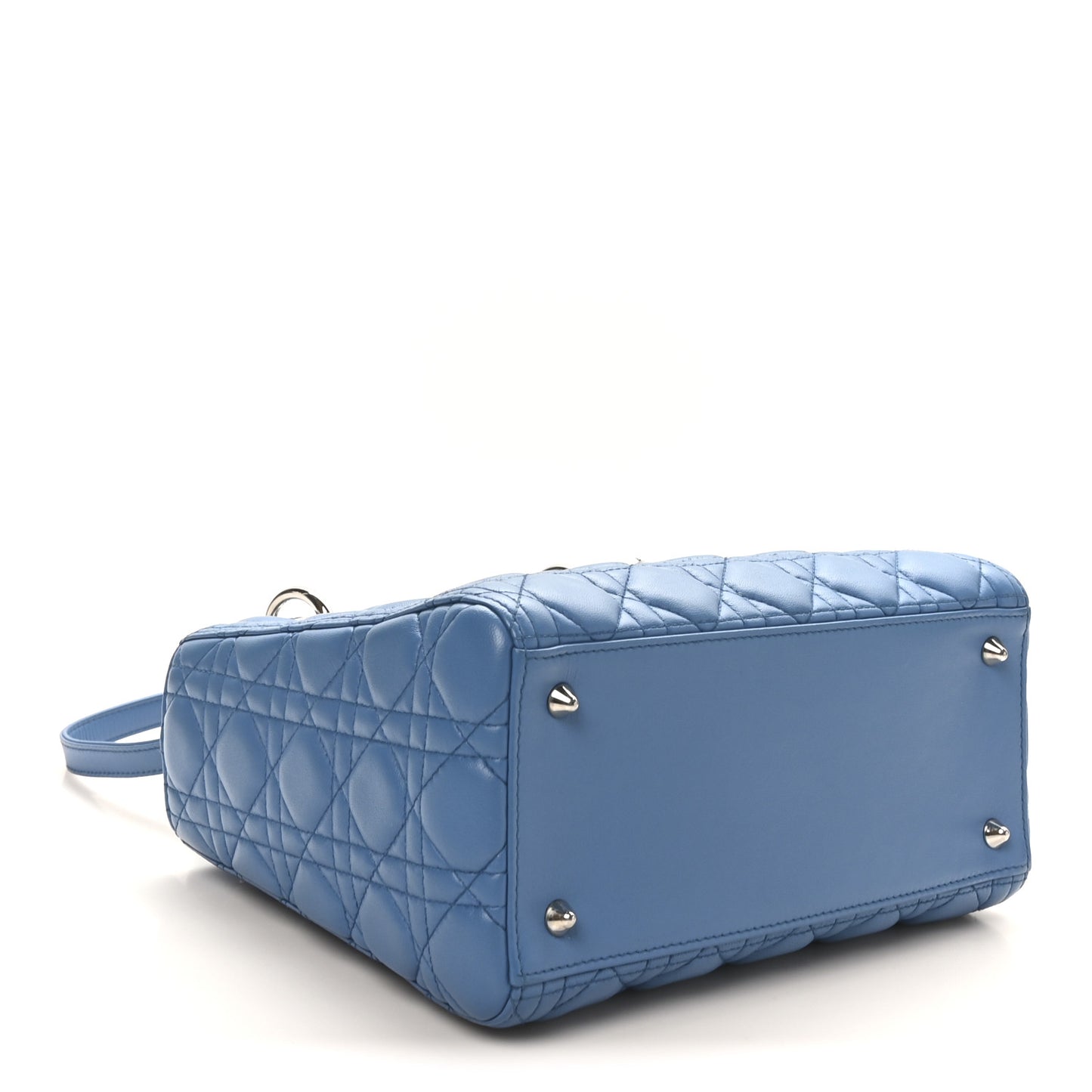 Lambskin Cannage Medium Lady Dior Blue