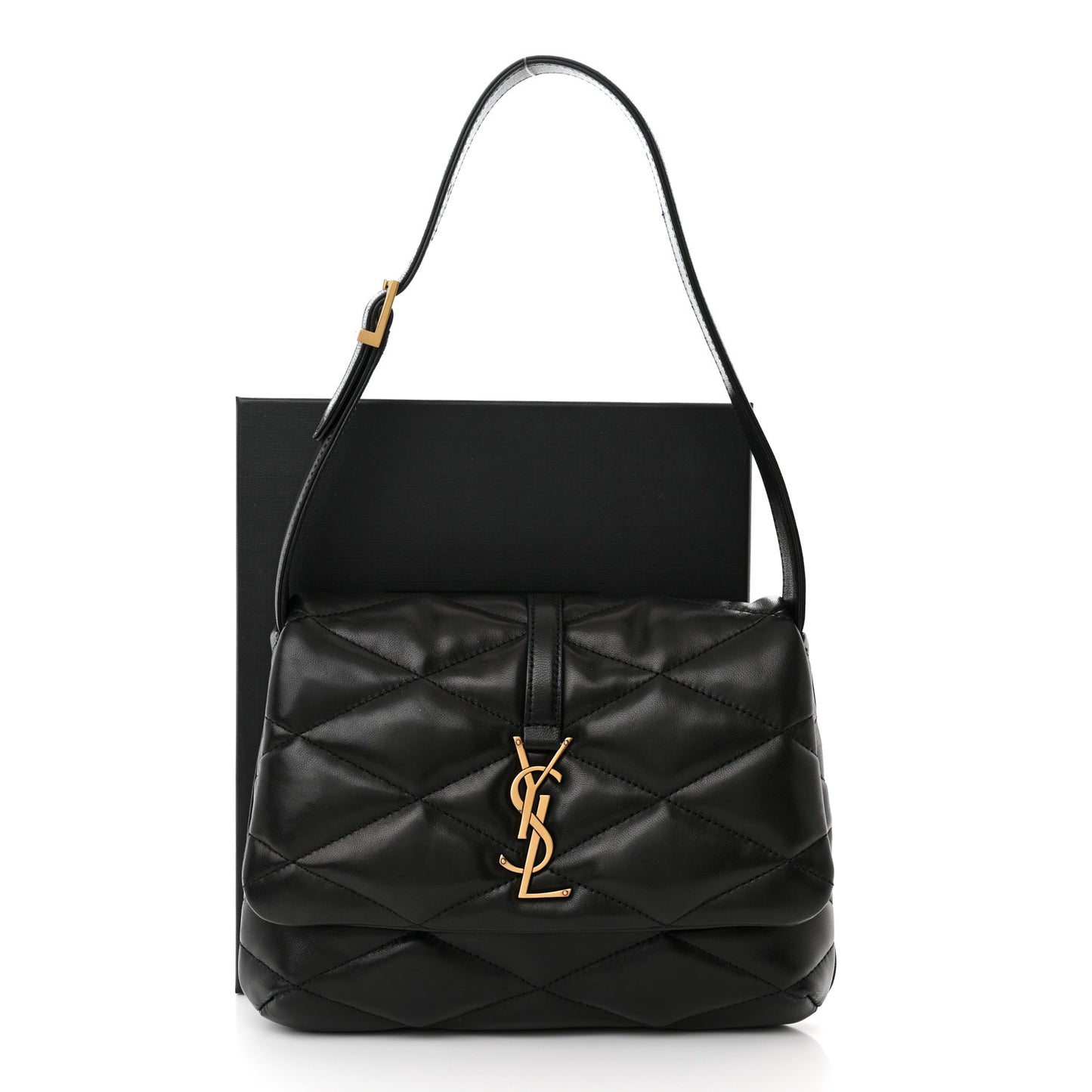 Lambskin Quilted Le 57 Diamond Shoulder Bag Black