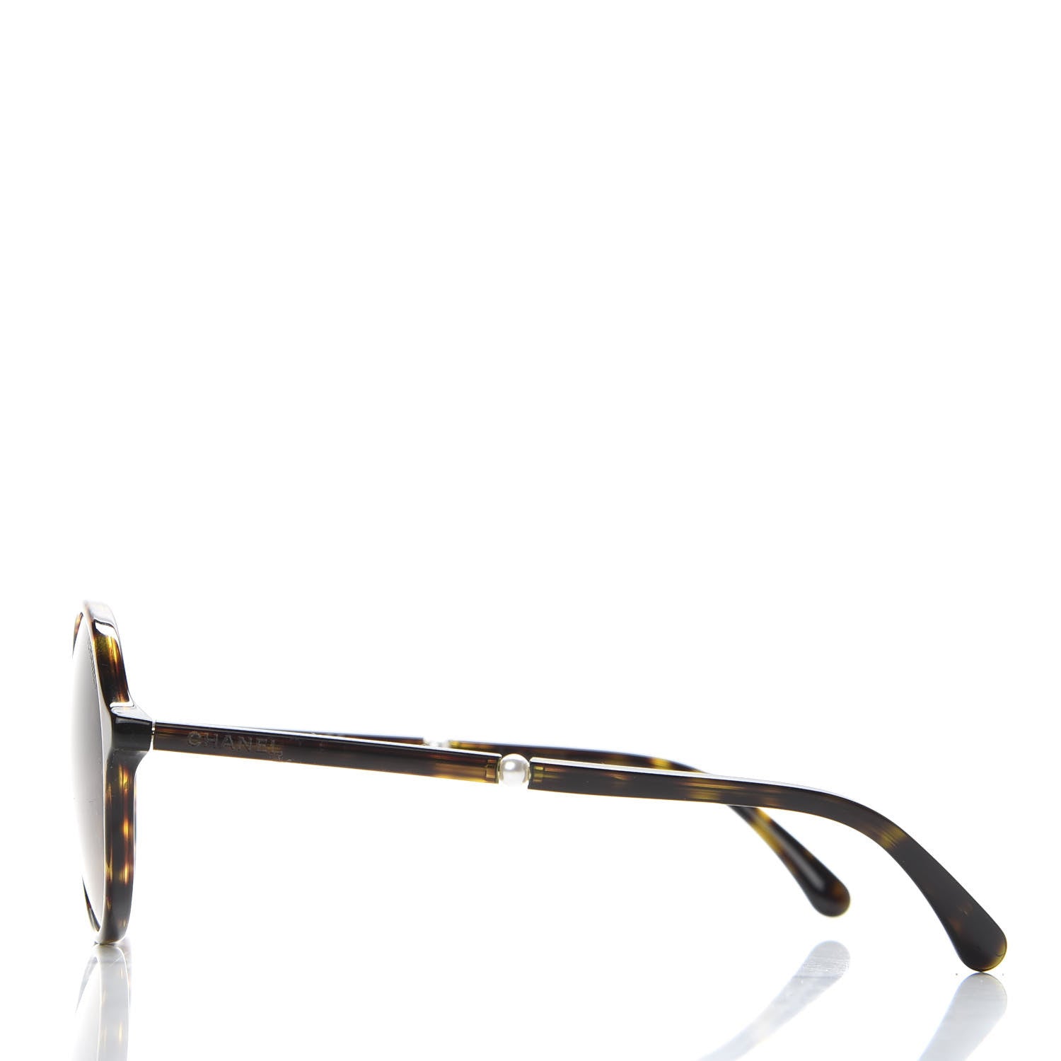 Chanel Acetate Pearl Round Sunglasses 5391 H Tortoise 3 of 8