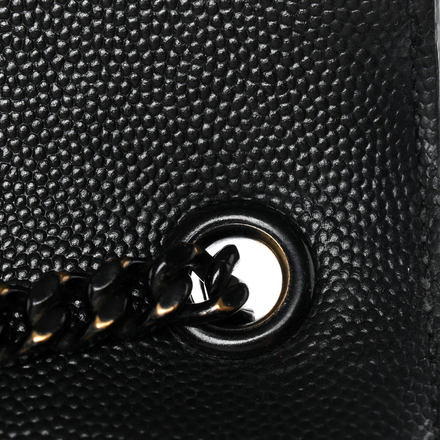 Grain De Poudre Medium Classic Monogram Monochrome Kate Satchel Black