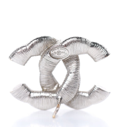 Chanel Crystal CC Earrings Silver 4 of 6