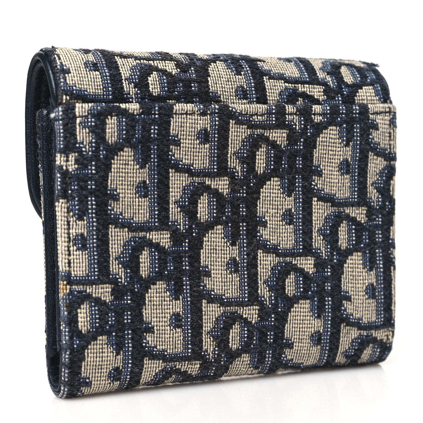 Oblique Saddle Lotus Wallet Blue