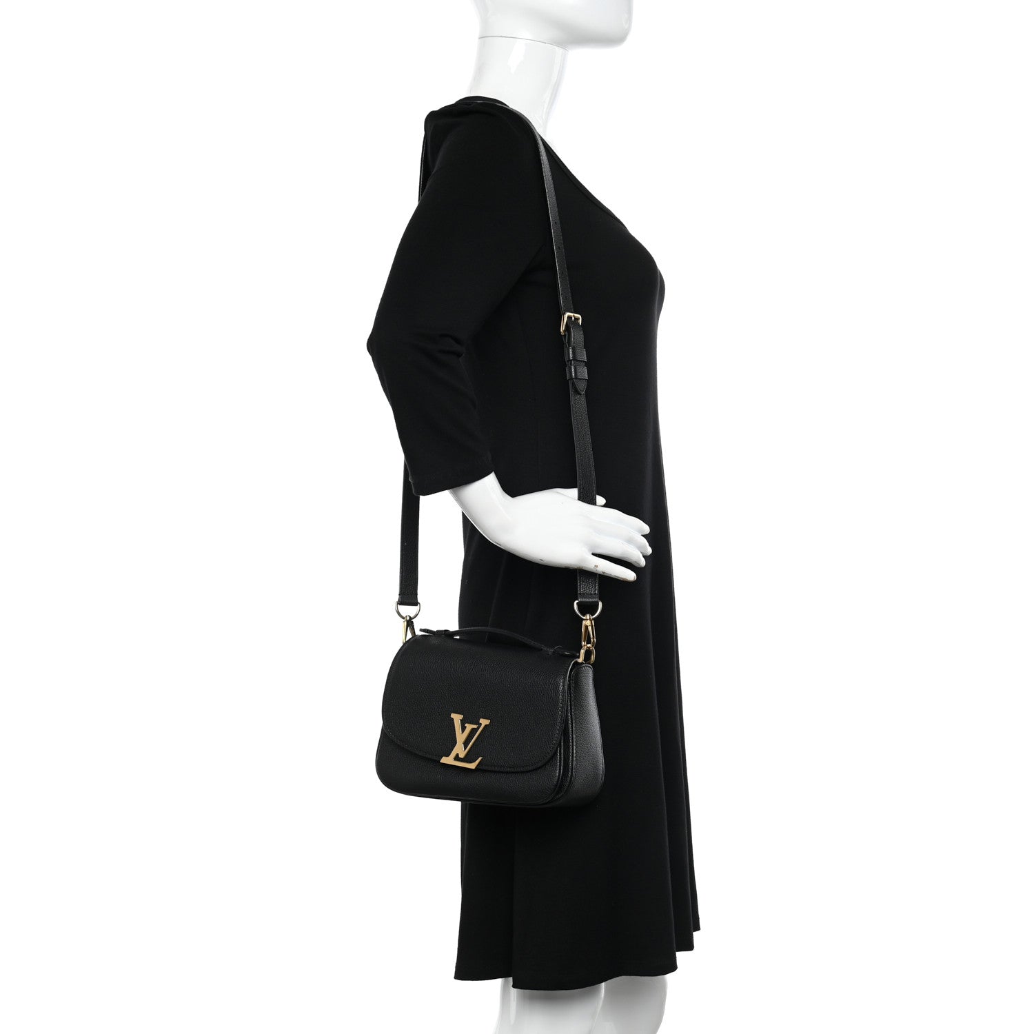 Louis Vuitton Grained Calfskin Vivienne NM Black 2 of 13