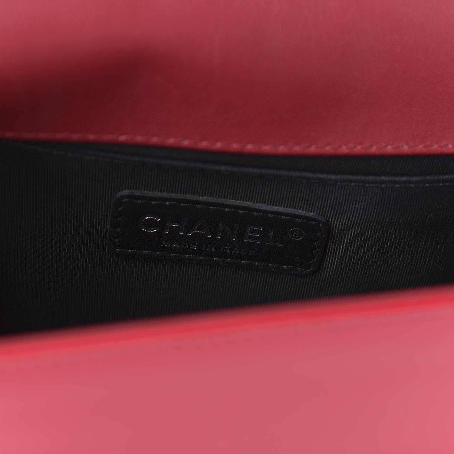 Chanel Patent Calfskin Quilted Medium Plexiglass Boy Flap Red 9 of 14