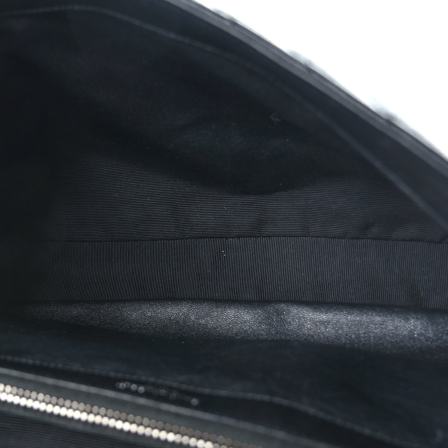 Saint Laurent Sheepskin Matelasse Chevron Monogram Large College Satchel Black 5 of 9