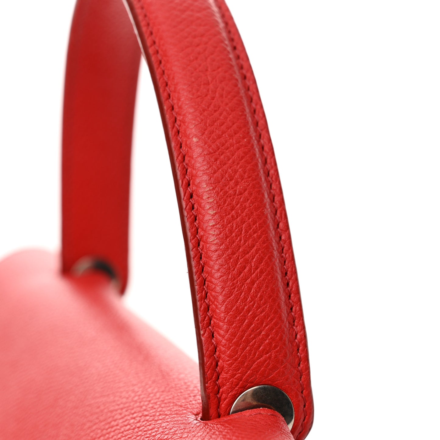 Baby Grained Calfskin Micro Belt Bag Coquelicot
