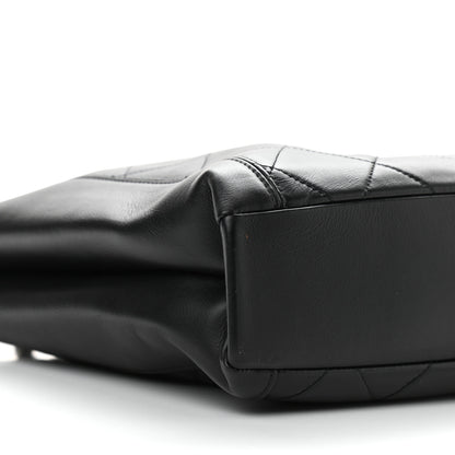 Chanel Calfskin Quilted CC Front Pocket Shopping Tote Black 9 of 10