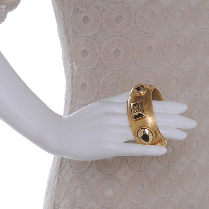 Chanel CC Studded Cuff Gold 2 of 4