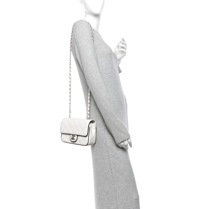 Chanel Lambskin Quilted Resin CC Mini Flap Bag White Black 2 of 10
