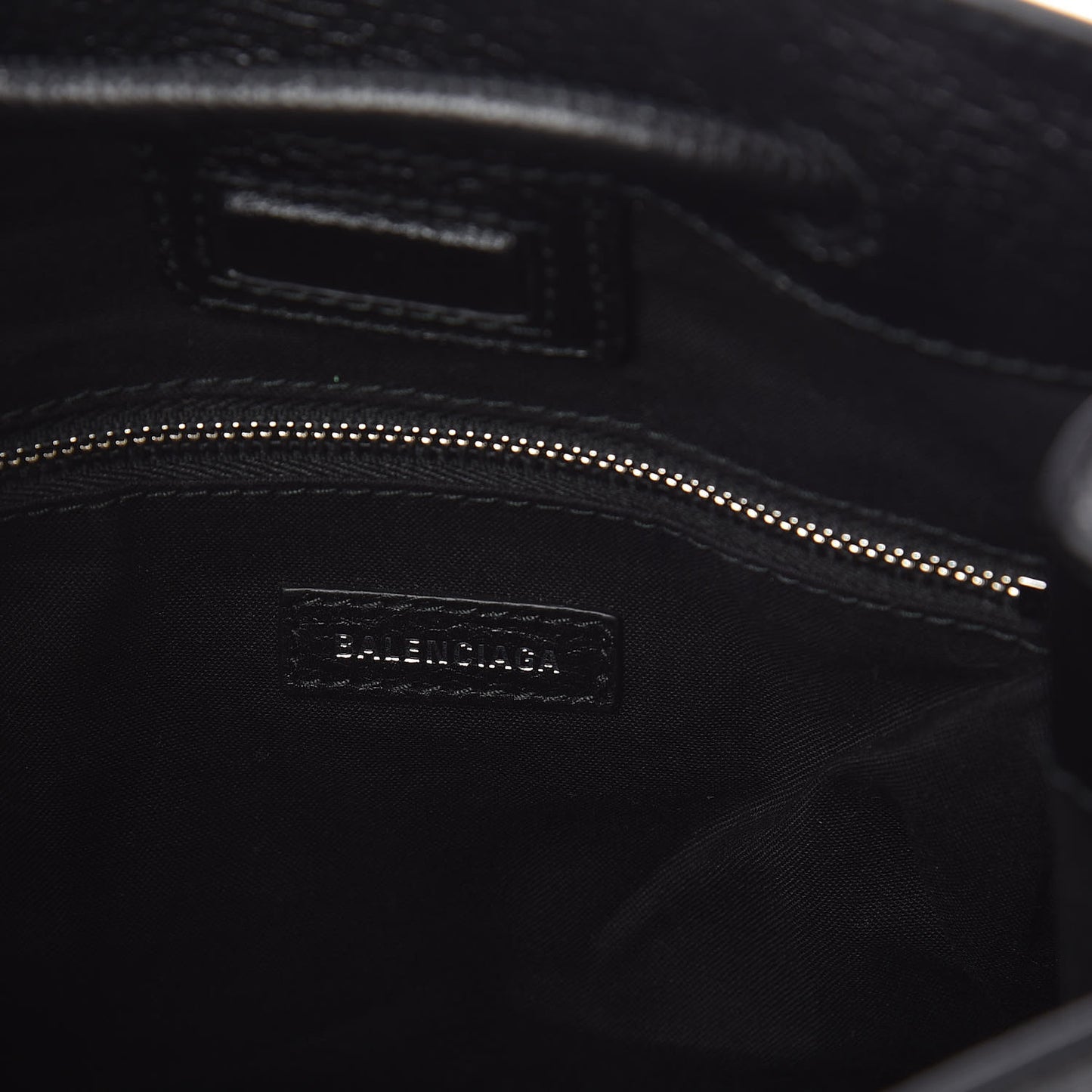 Calfskin Logo XXS Shopping Tote Black