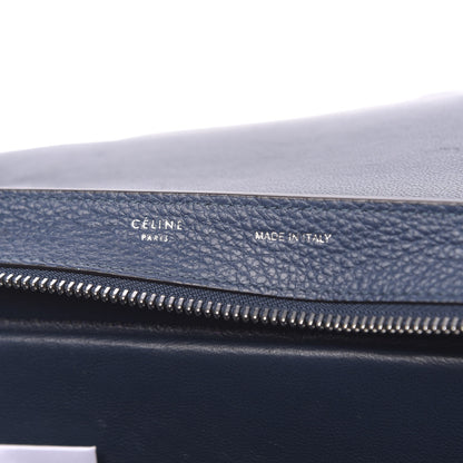 Celine Drummed Calfskin Suede Small Trapeze Ocean Blue 7 of 12