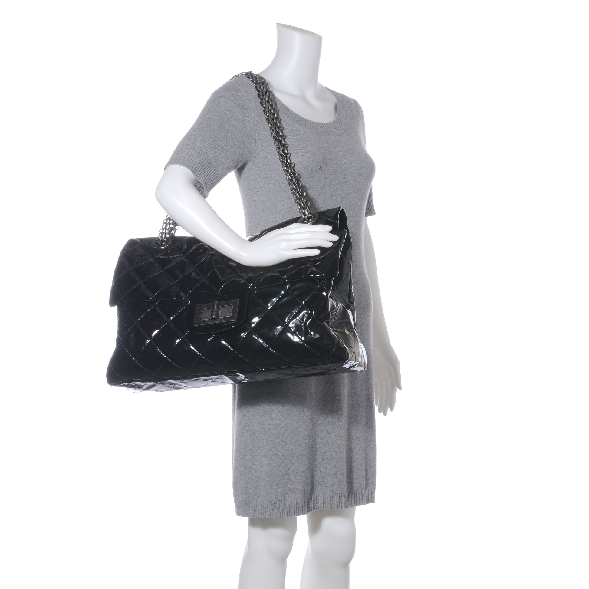 Chanel Vinyl XXL Reissue Flap Black 2 of 8