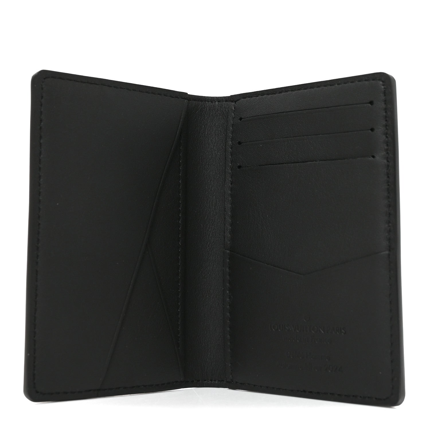 Louis Vuitton Brushed Monogram Pocket Organizer Black White 5 of 7