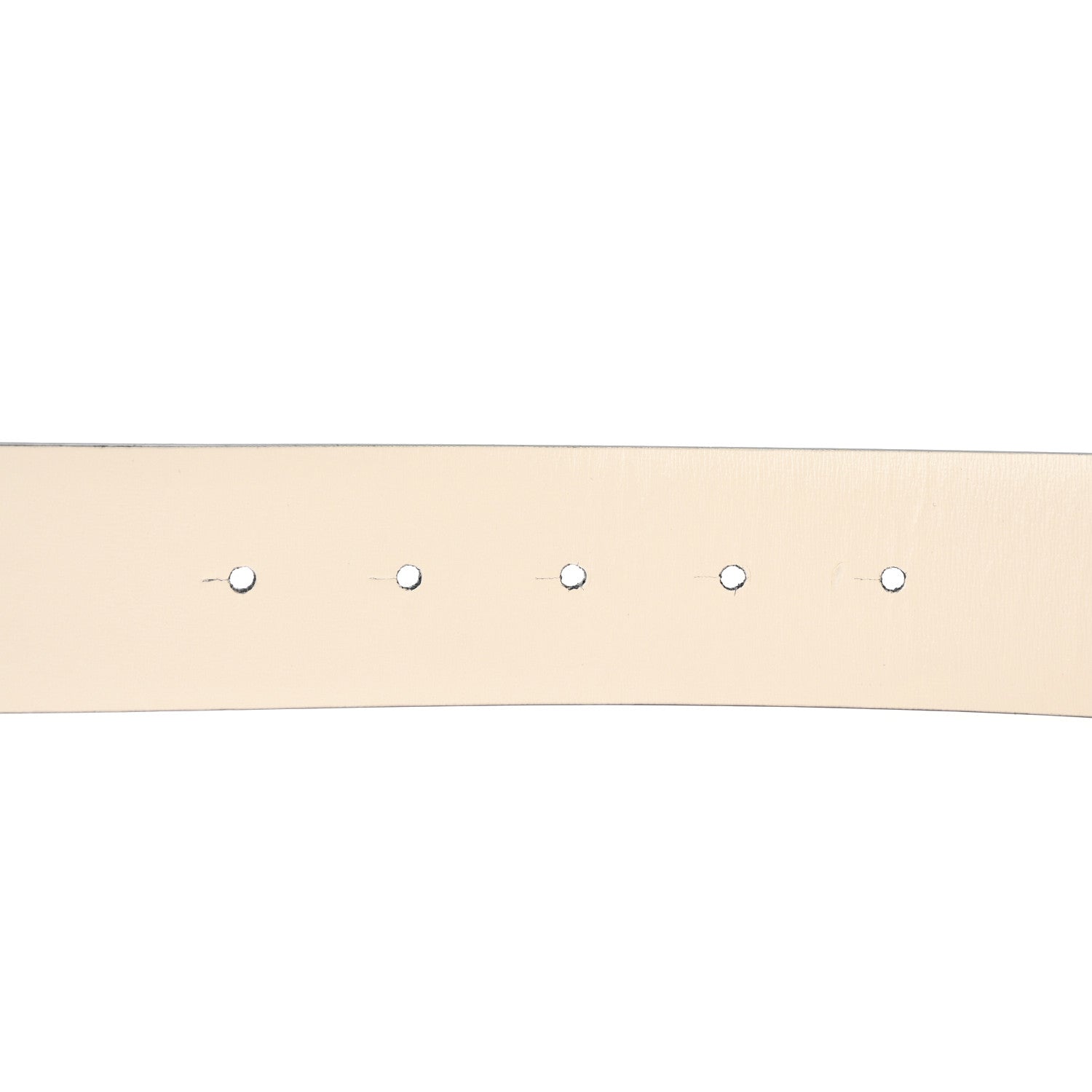 Valentino Garavani Glossy Calfskin Crystal One Stud Reversible Belt 100 40 Black Light Ivory 4 of 5