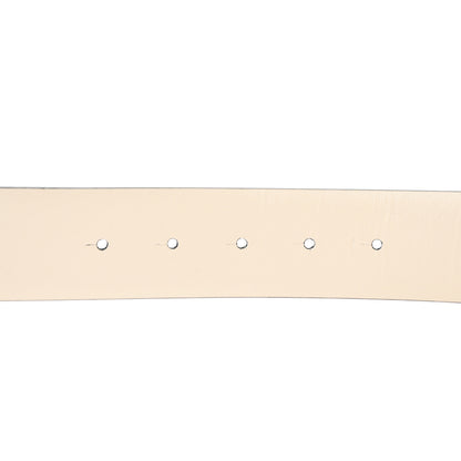 Valentino Garavani Glossy Calfskin Crystal One Stud Reversible Belt 100 40 Black Light Ivory 4 of 5