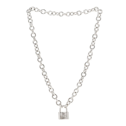 Tiffany Sterling Silver 1837 Lock Charm Necklace 3 of 5
