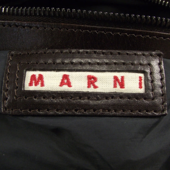 MARNILeatherBalloonMessengerBrown