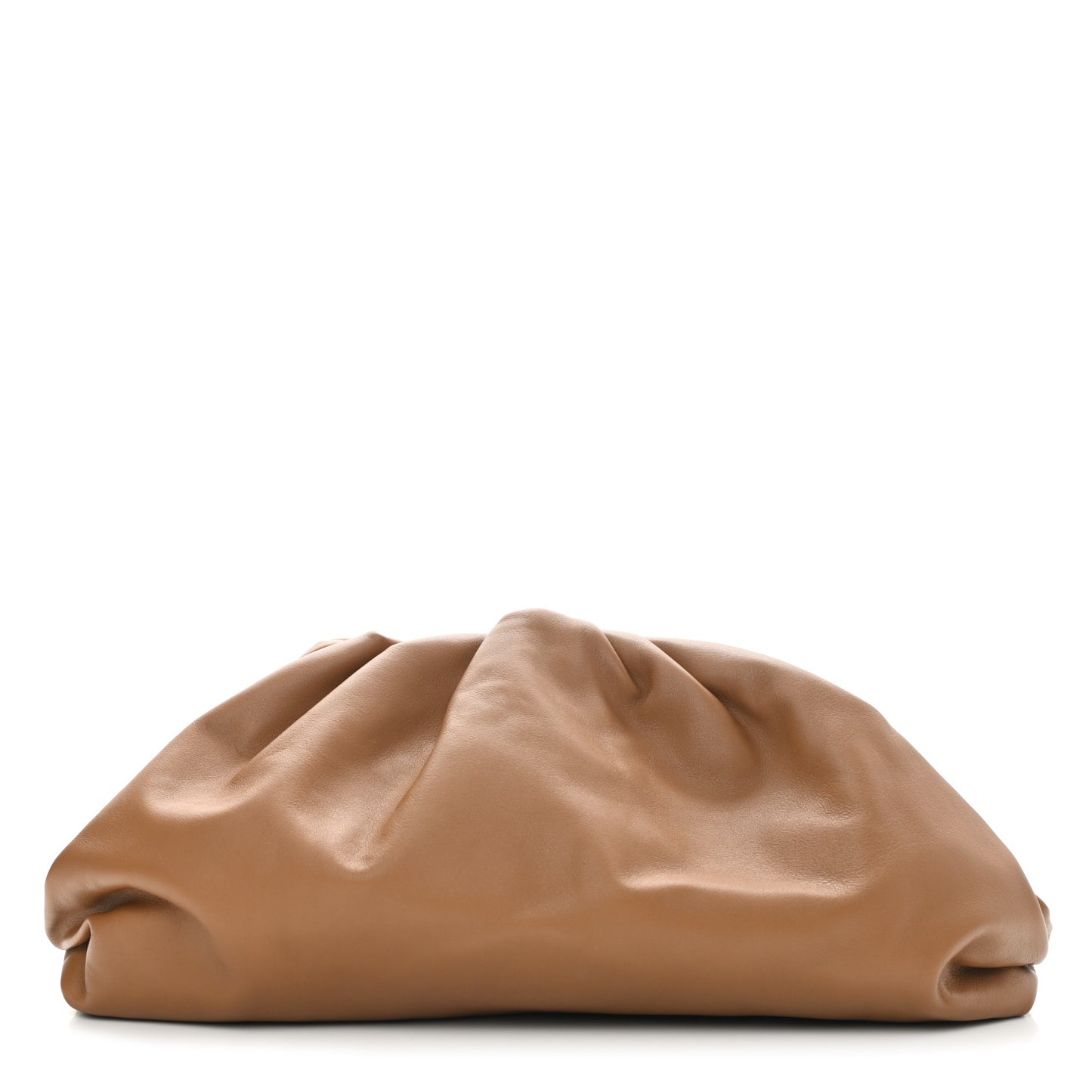 Smooth Butter Calf The Pouch Oversized Clutch Cammello